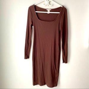 H&M Brown Midi Dress